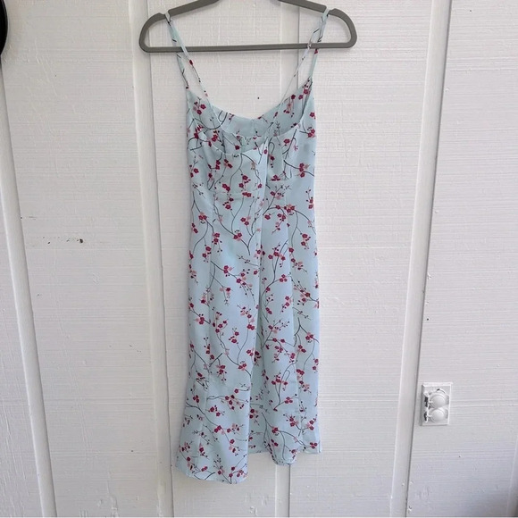 Vintage Express Cherry Blossom Slip Dress – Baby Blue Crossback Cottagecore Sz M - Picture 2 of 8